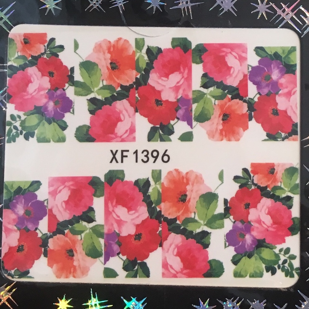 3 for $12 NWT Nail Art Tattoo, Red & Pink Peonies